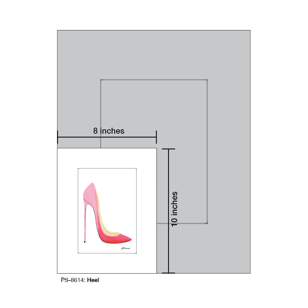 Heel, Print (#8614A), Print Matted, www.printedcanvas.com
