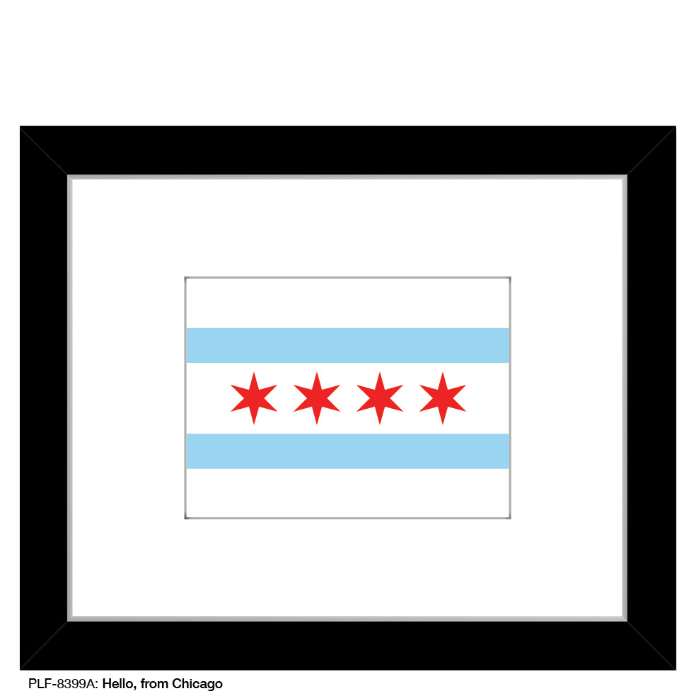 Hello, from Chicago, Print (#8399A), Print Matted, www.printedcanvas.com
