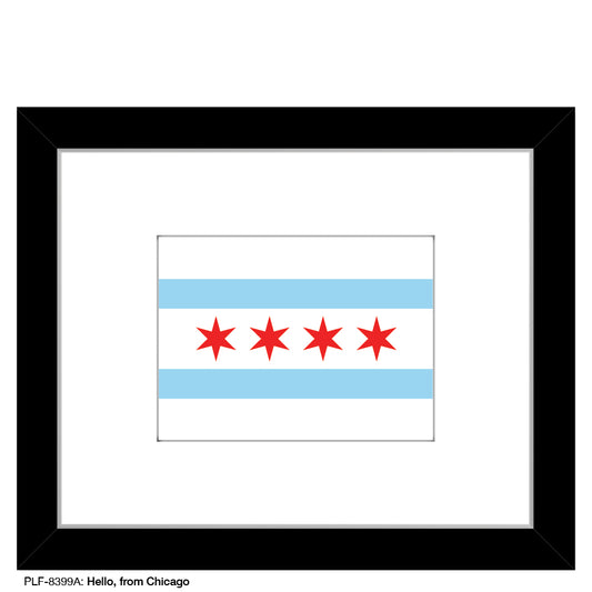 Hello, from Chicago, Print (#8399A), Print Matted, www.printedcanvas.com