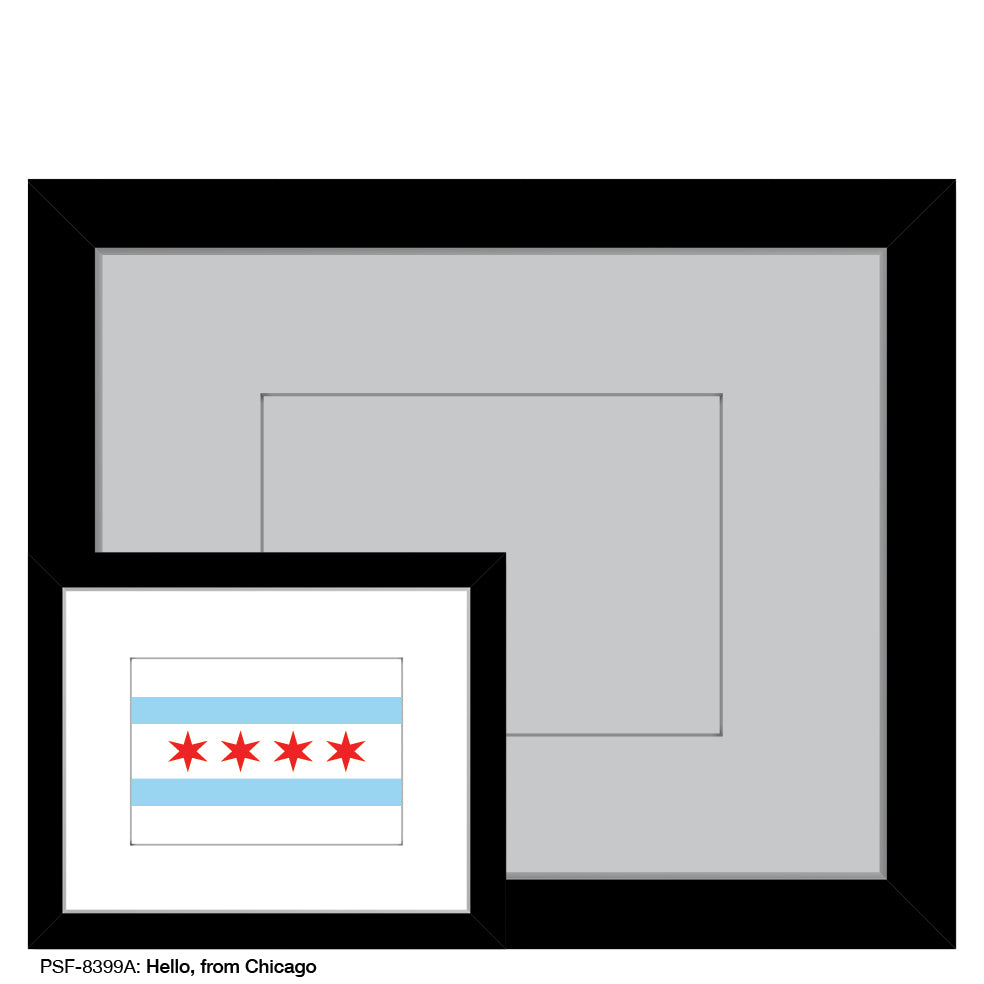 Hello, from Chicago, Print (#8399A) - Printed Canvas