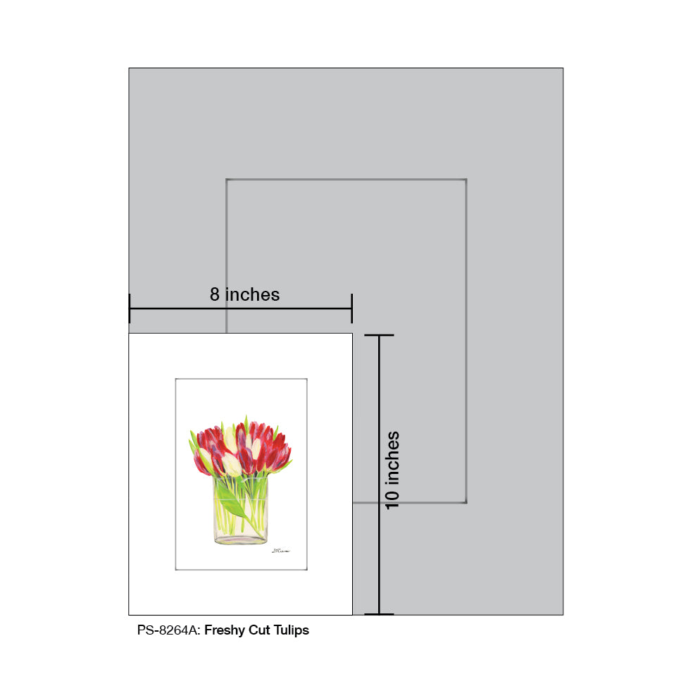 Freshly Cut Tulips, Print (#8264A), Print Matted, www.printedcanvas.com
