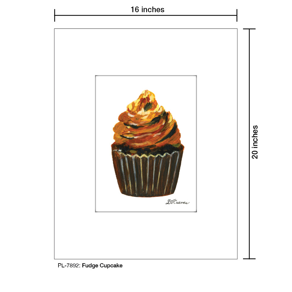Fudge Cupcake, Print (#7892) - Printed Canvas