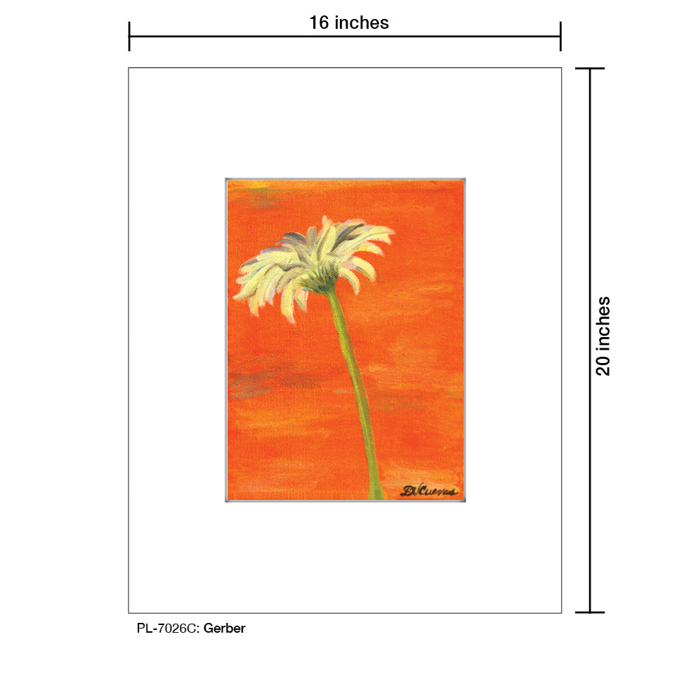 Gerber, Print (#7026C), Printe Matted, www.printedcanvas.com