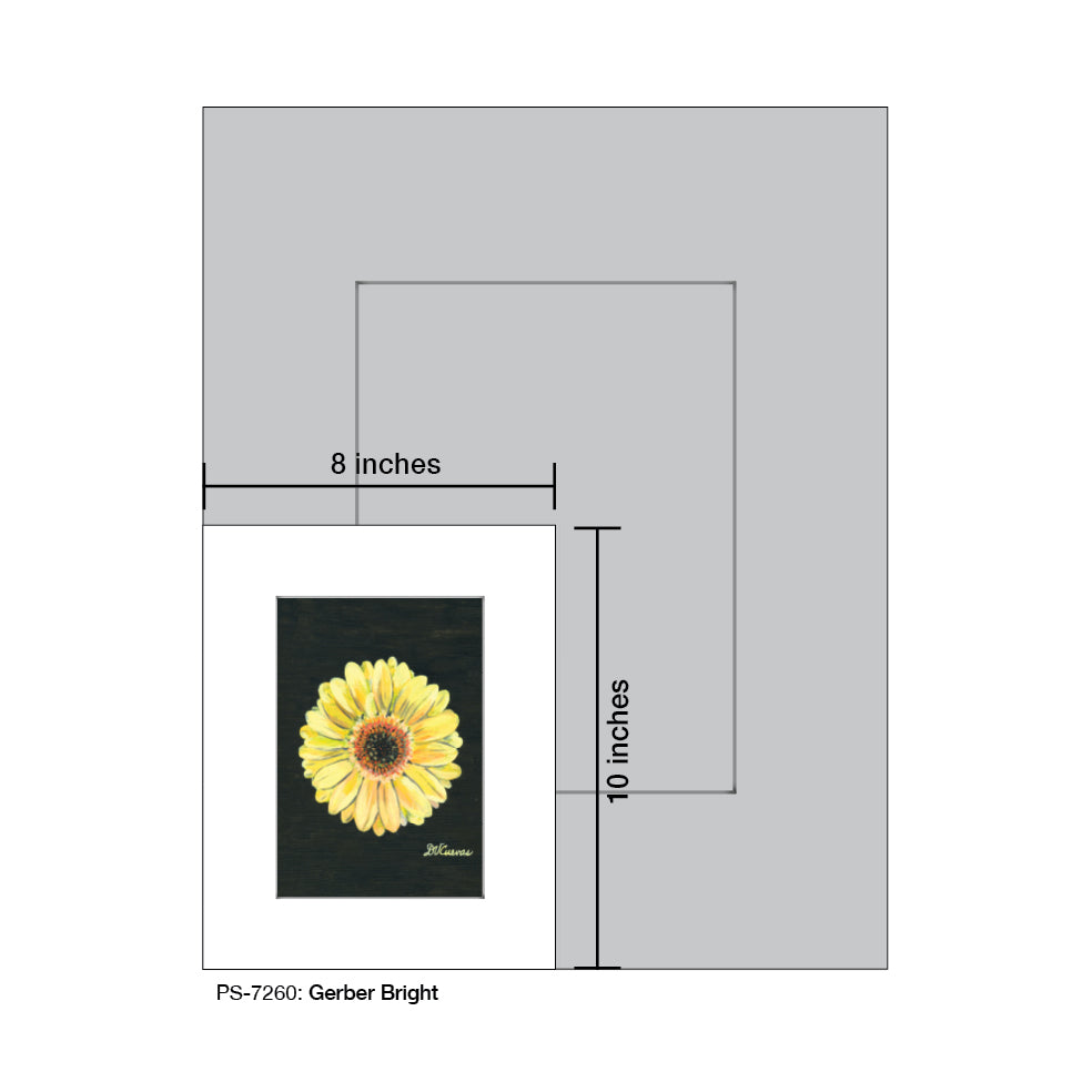 Gerber Bright, Print (#7260D), Print Matted, www.printedcanvas.com