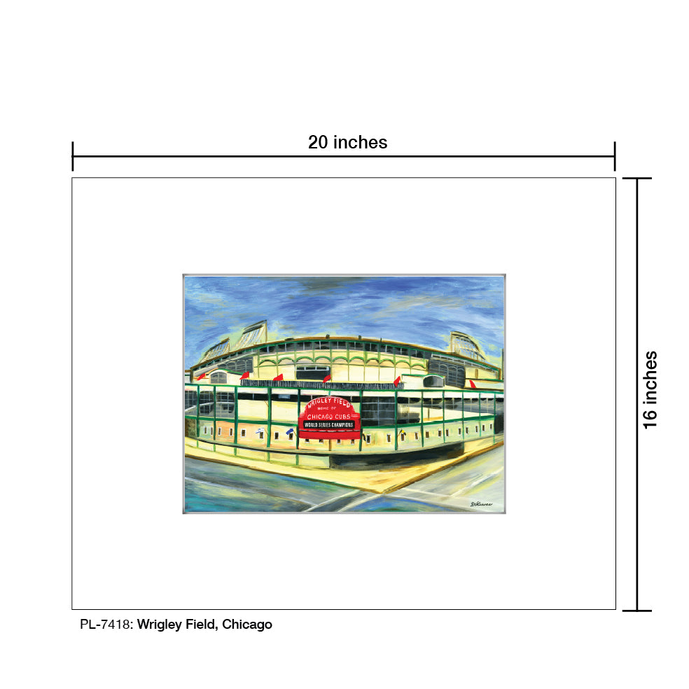 Wrigley Field, Chicago, Print (#7418B), Printe Matted, www.printedcanvas.com