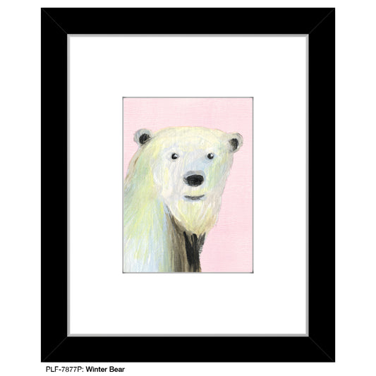 Winter Bear, Print (#7877P), Print Matted, www.printedcanvas.com