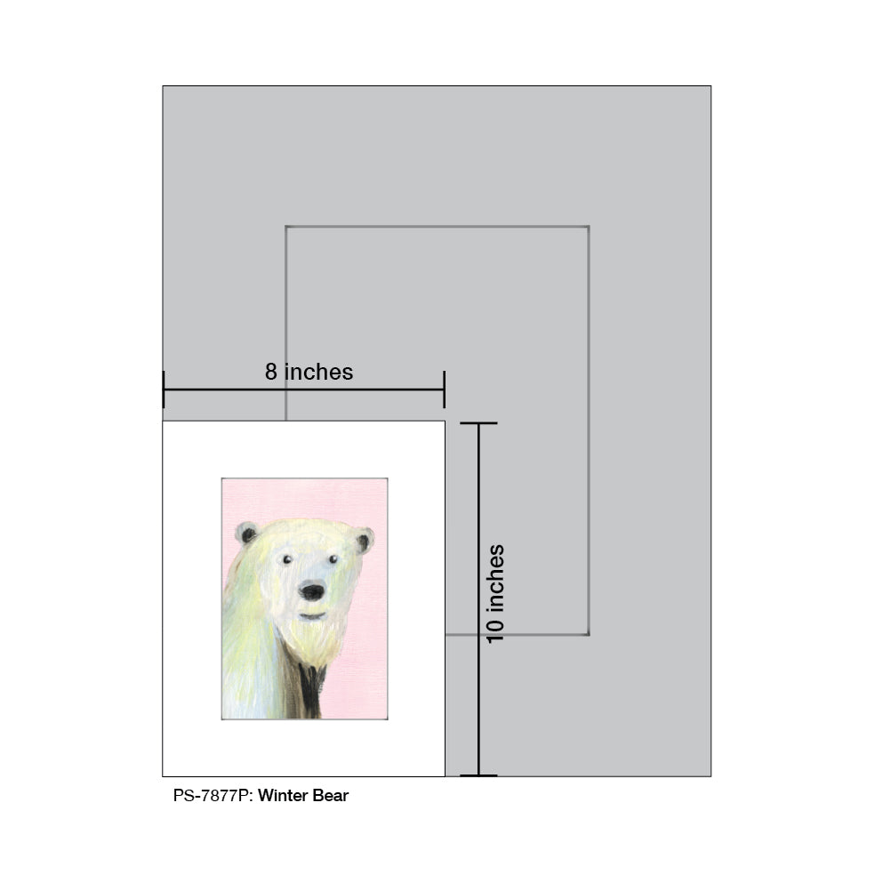 Winter Bear, Print (#7877P), Print Matted, www.printedcanvas.com