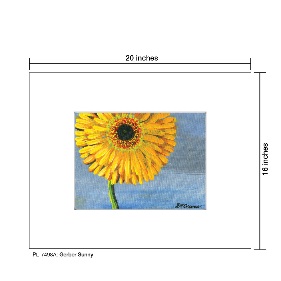 Gerber Sunny, Print (#7498A), Printe Matted, www.printedcanvas.com