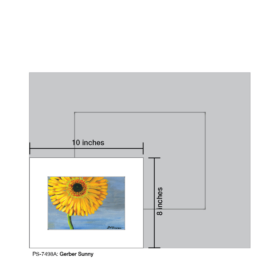 Gerber Sunny, Print (#7498A), Print Matted, www.printedcanvas.com