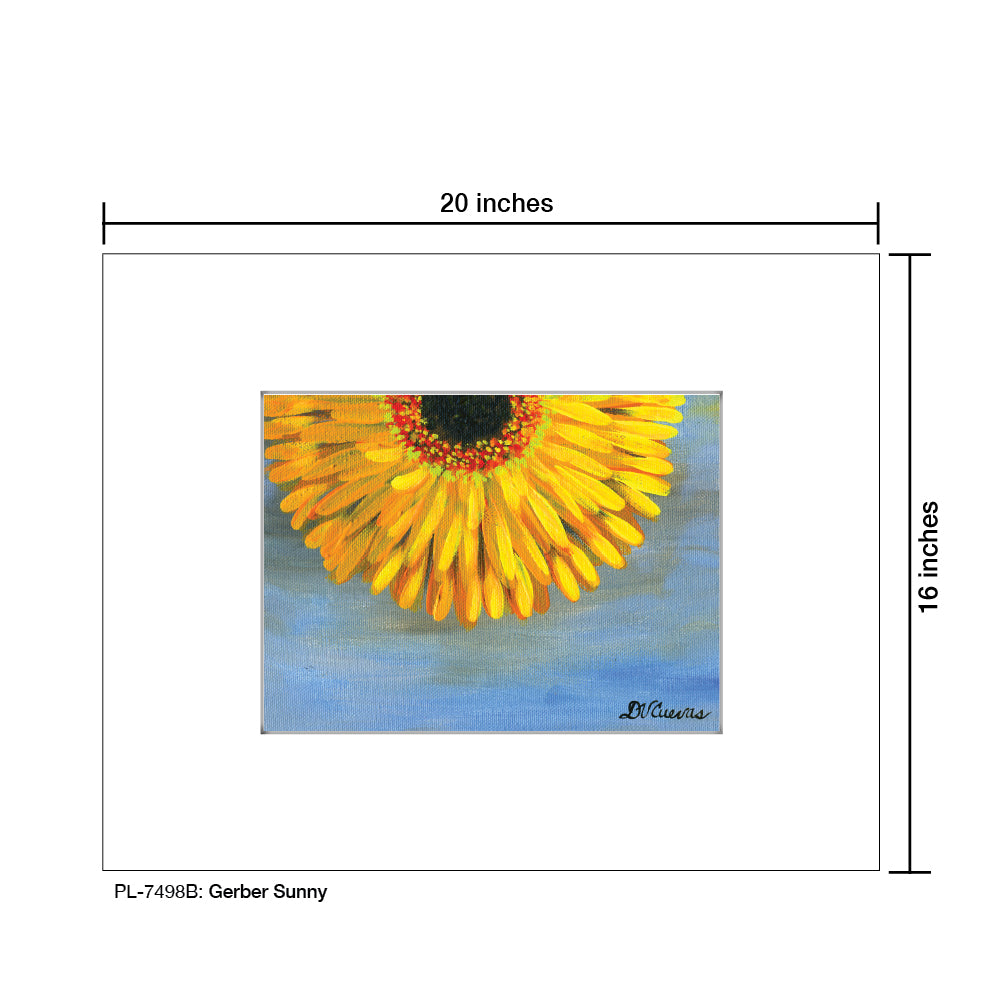 Gerber Sunny, Print (#7498B), Printe Matted, www.printedcanvas.com