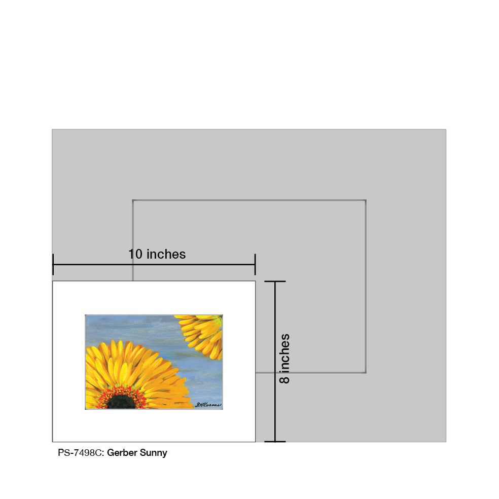 Gerber Sunny, Print (#7498C), Print Matted, www.printedcanvas.com