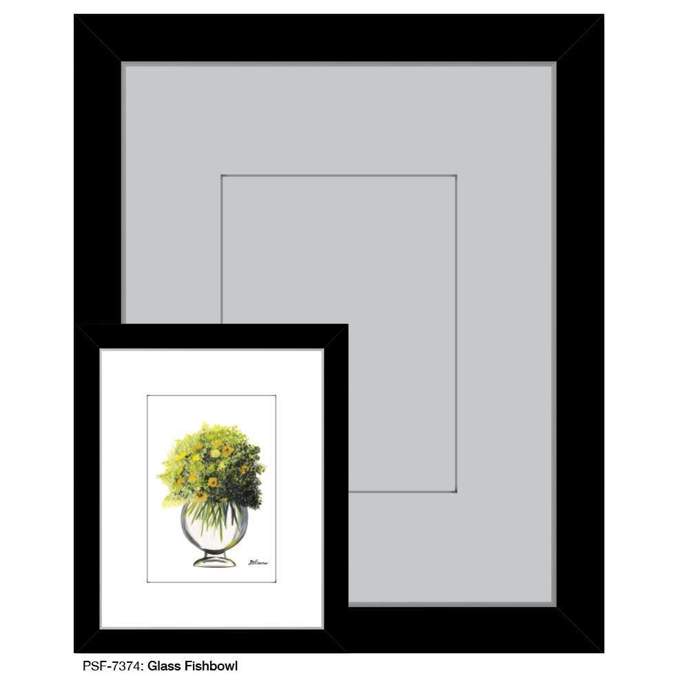 Glass Fishbowl, Print (#7374A), Print Matted, www.printedcanvas.com