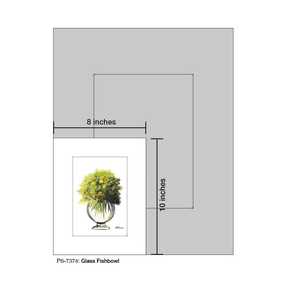 Glass Fishbowl, Print (#7374A), Print Matted, www.printedcanvas.com