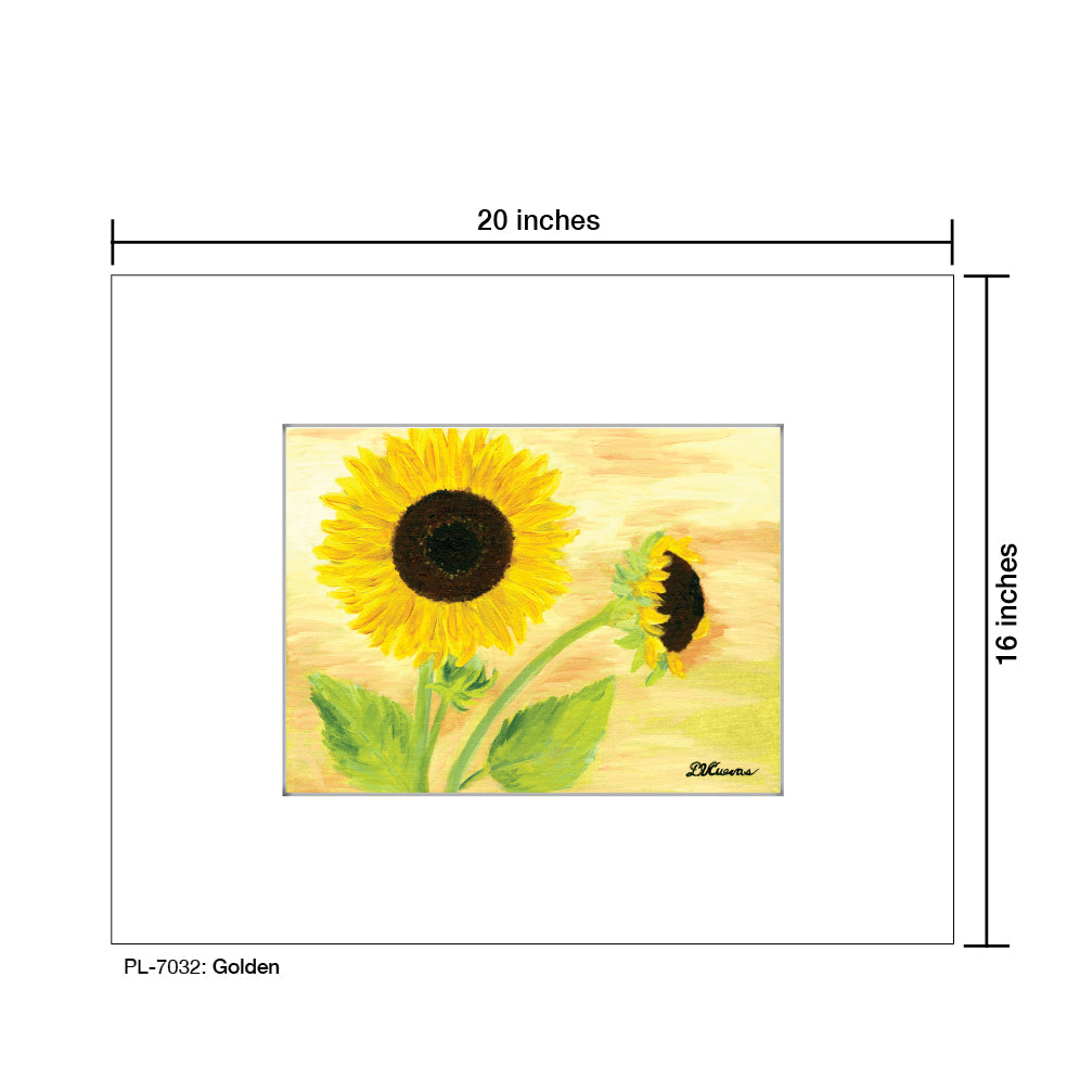 Golden, Print (#7032) - Printed Canvas