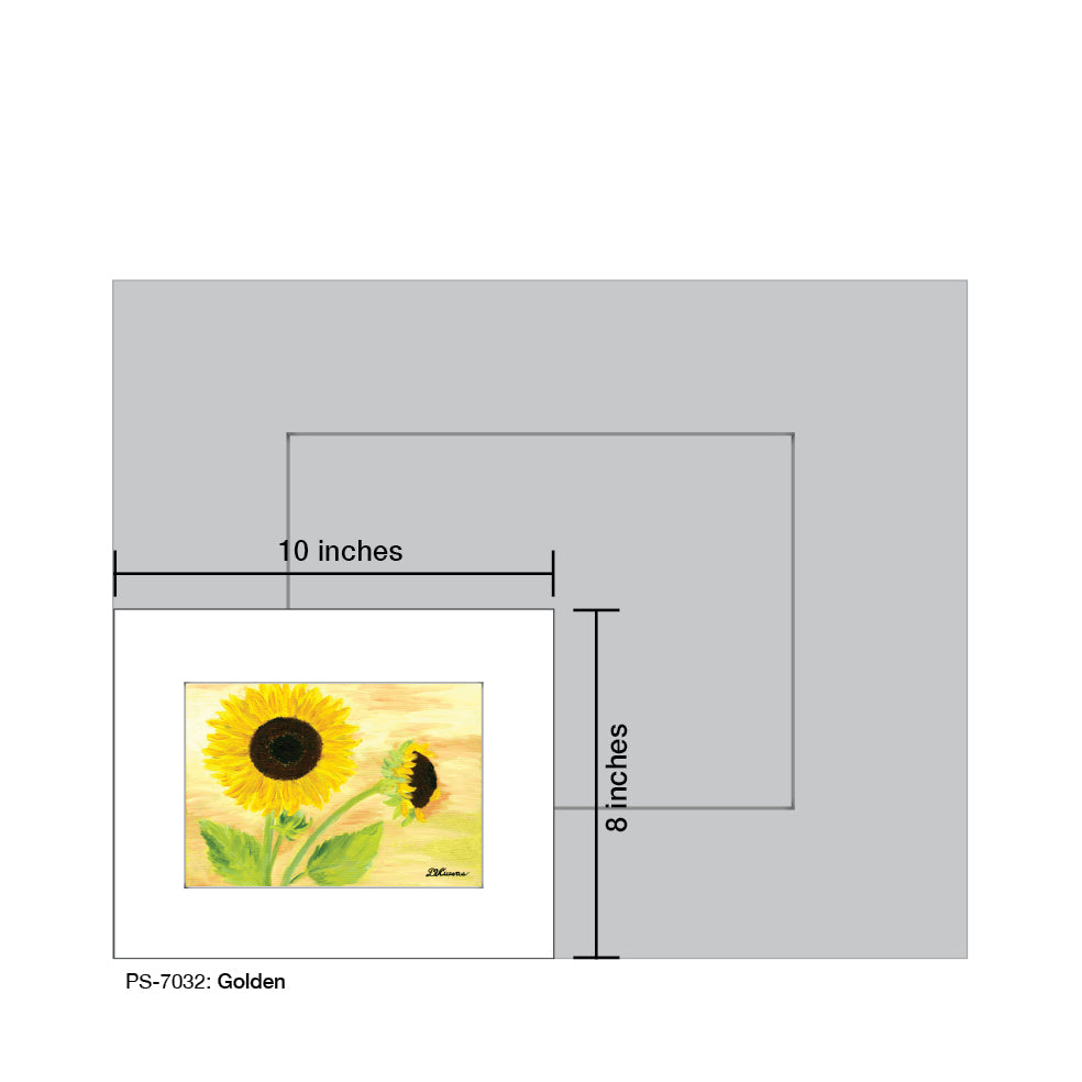 Golden, Print (#7032) - Printed Canvas