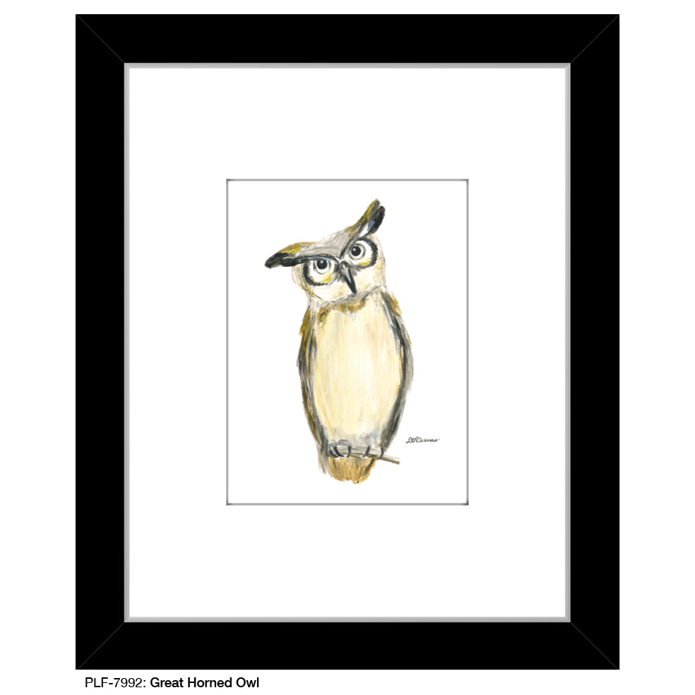 Great Horned Owl, Print (#7992) - Printed Canvas