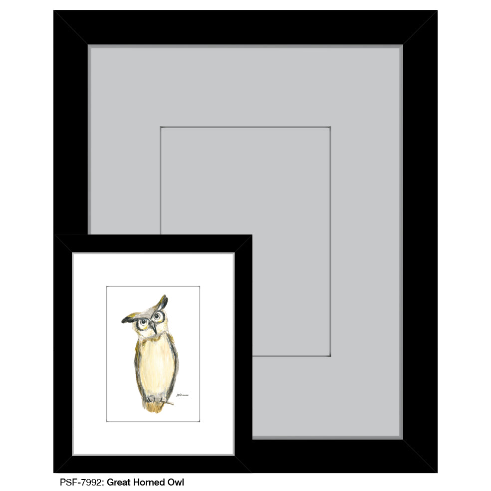 Great Horned Owl, Print (#7992) - Printed Canvas