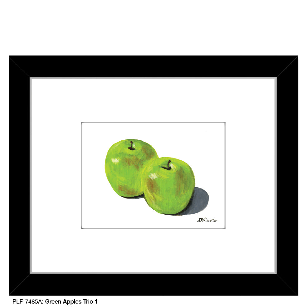 Green Apples Trio A, Print (#7485A) - Printed Canvas