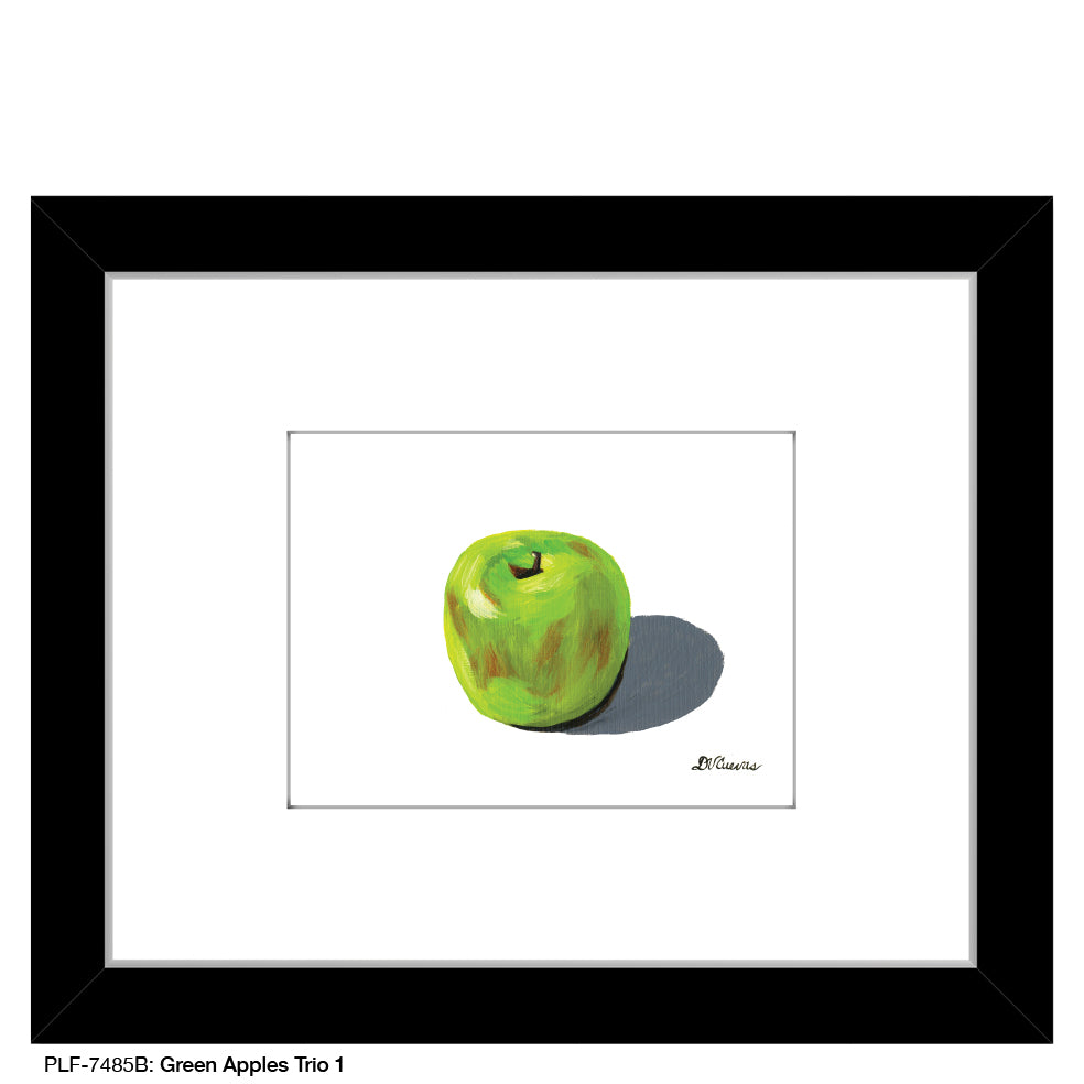 Green Apples Trio 1, Print (#7485B), Print Matted, www.printedcanvas.com