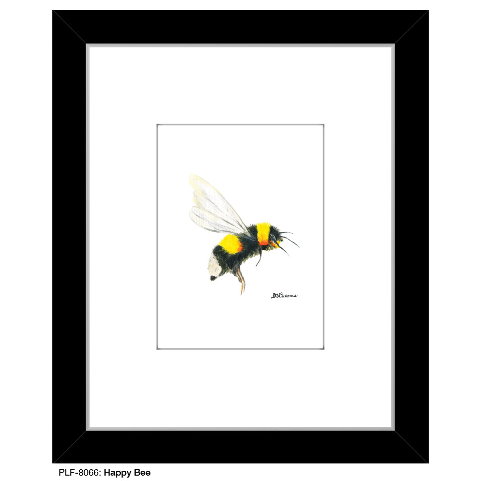 Happy Bee, Print (#8066C), Print Matted, www.printedcanvas.com