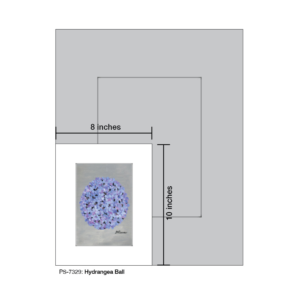 Hydrangea Ball, Print (#7329A), Print Matted, www.printedcanvas.com