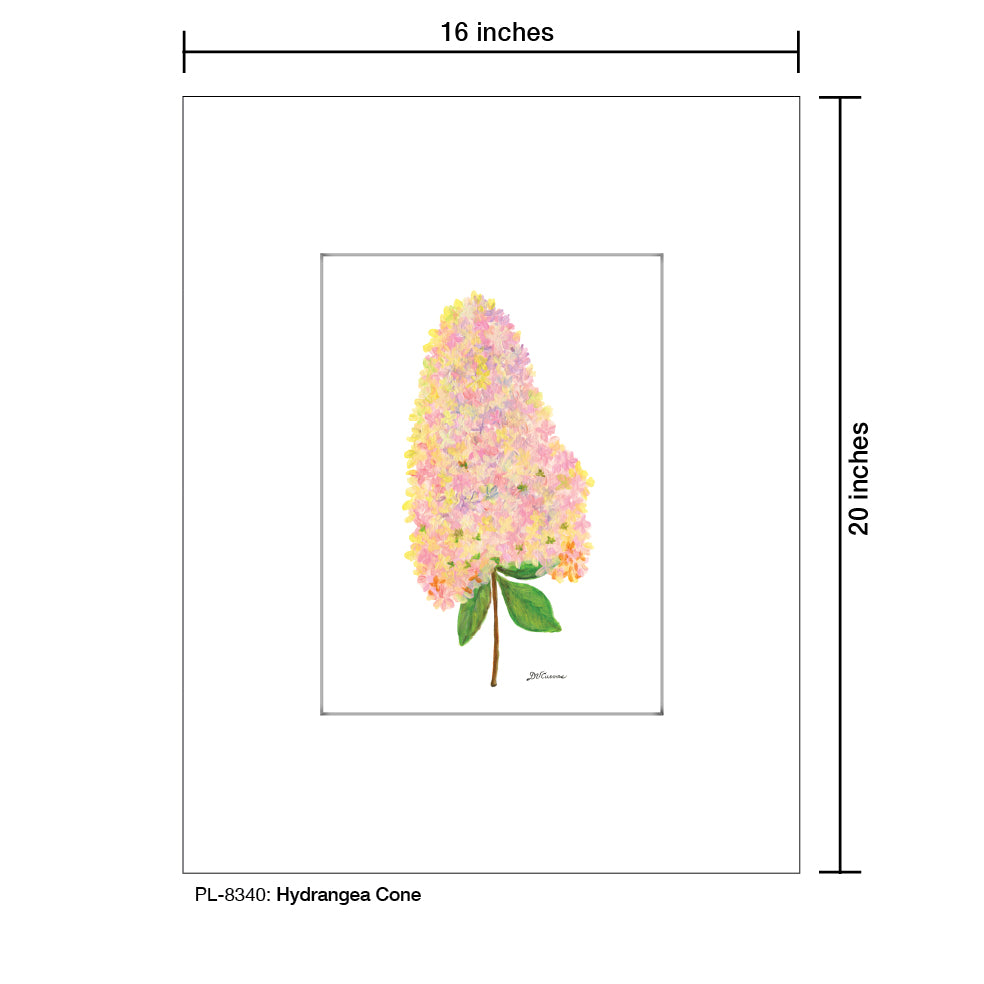 Hydrangea Cone, Print (#8340A), Printe Matted, www.printedcanvas.com