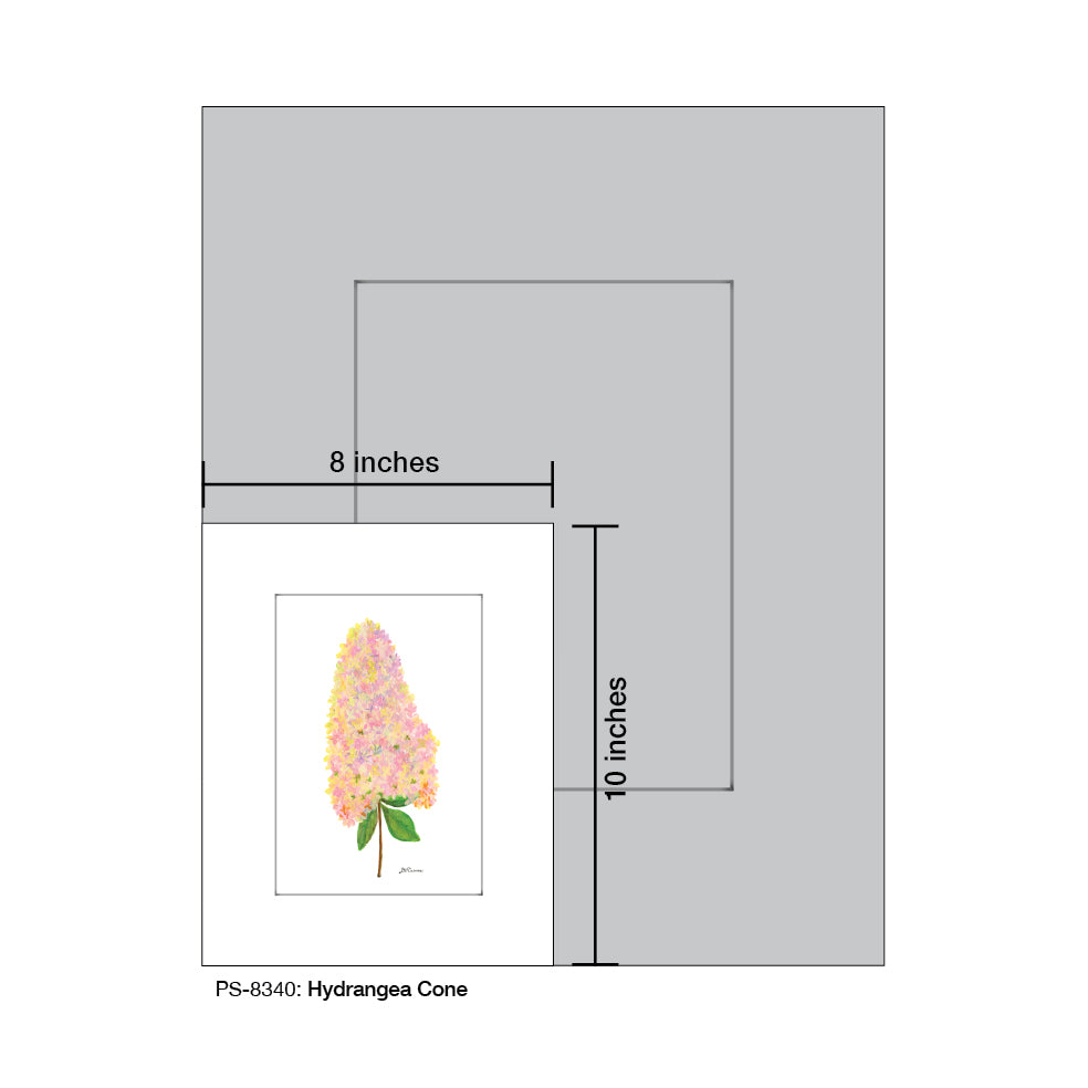 Hydrangea Cone, Print (#8340A), Print Matted, www.printedcanvas.com