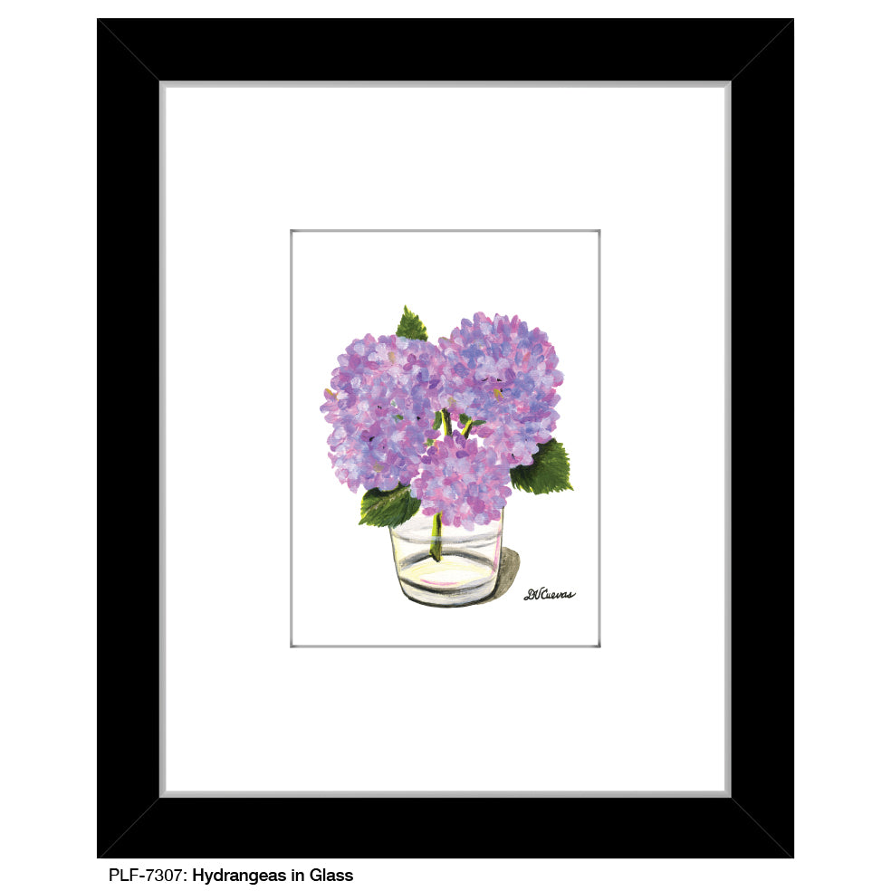 Hydrangeas In Glass, Print (#7307) - Printed Canvas