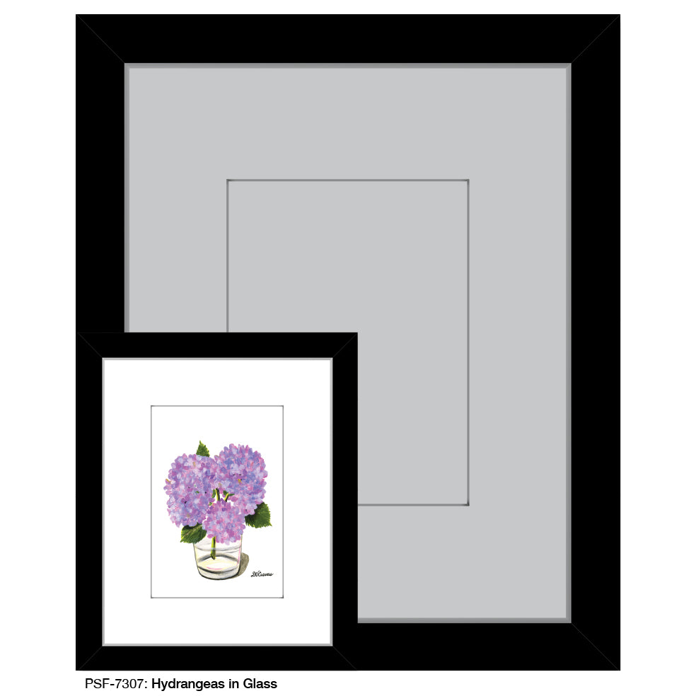 Hydrangeas In Glass, Print (#7307) - Printed Canvas