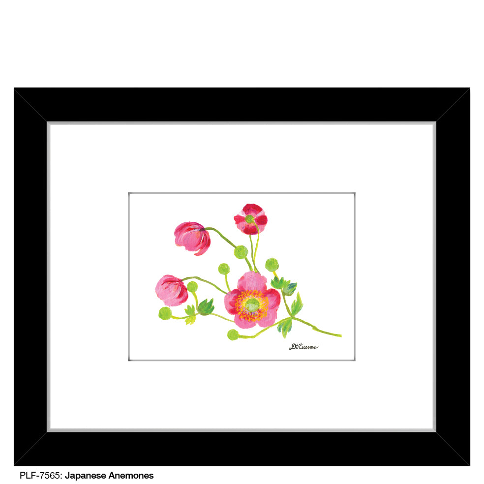 japanese anemones, Print (#7565) - Printed Canvas