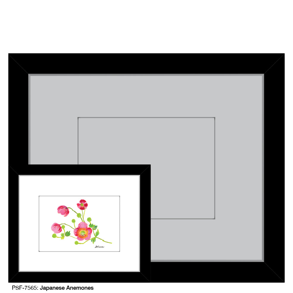 japanese anemones, Print (#7565) - Printed Canvas