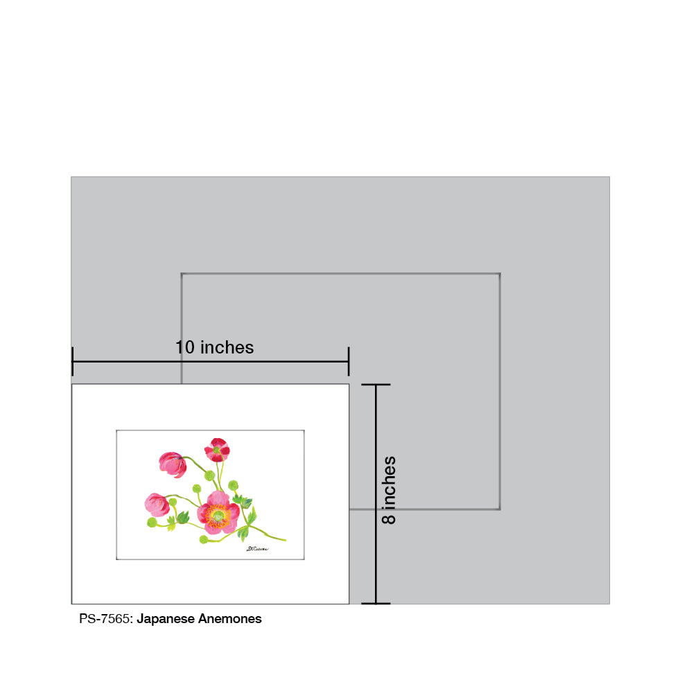 japanese anemones, Print (#7565) - Printed Canvas