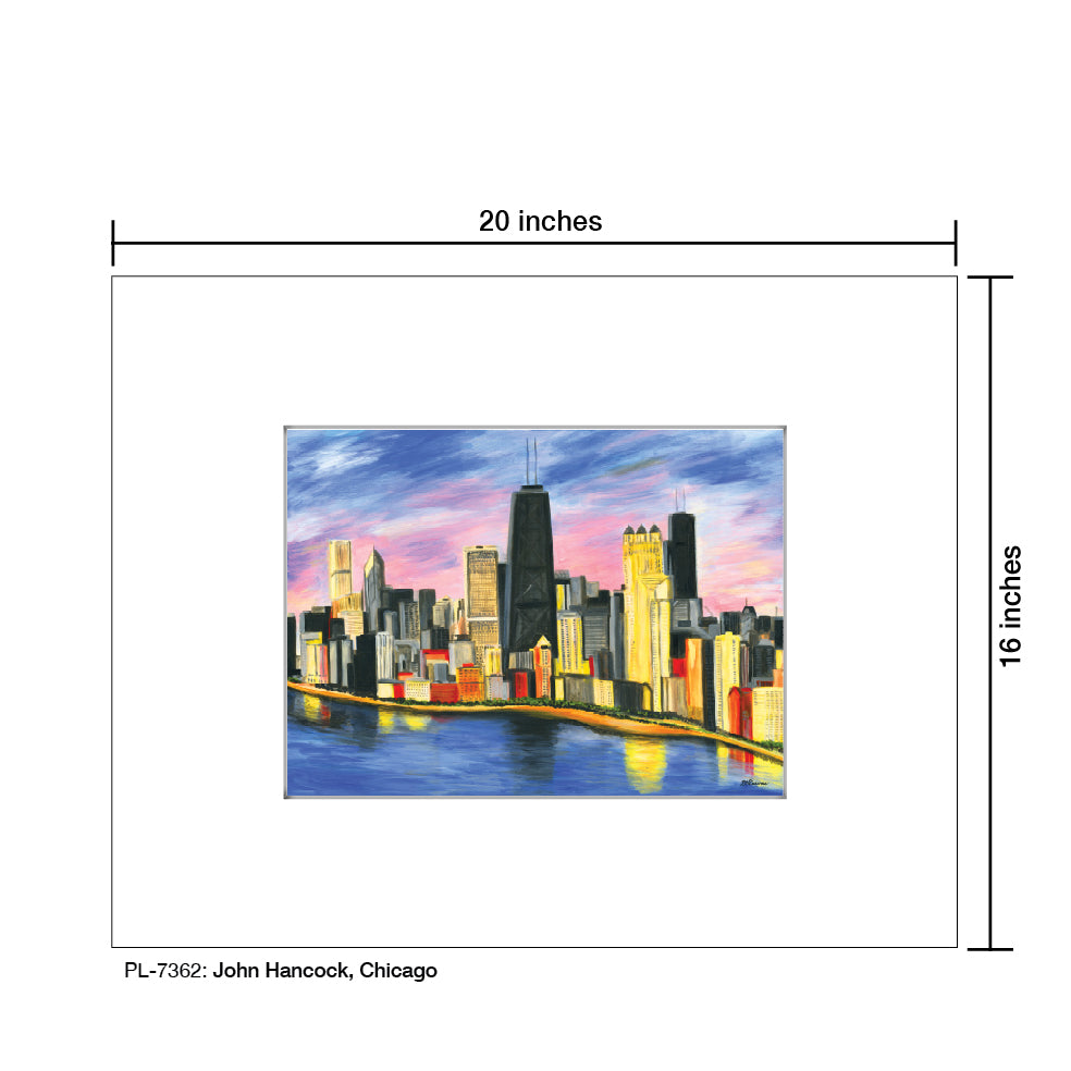 John Hancock, Chicago, Print (#7362) - Printed Canvas