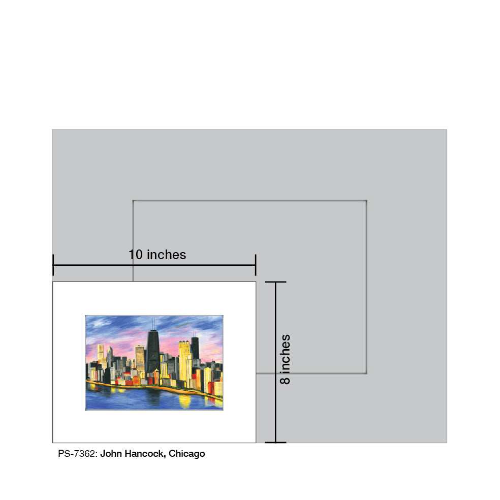 John Hancock, Chicago, Print (#7362) - Printed Canvas