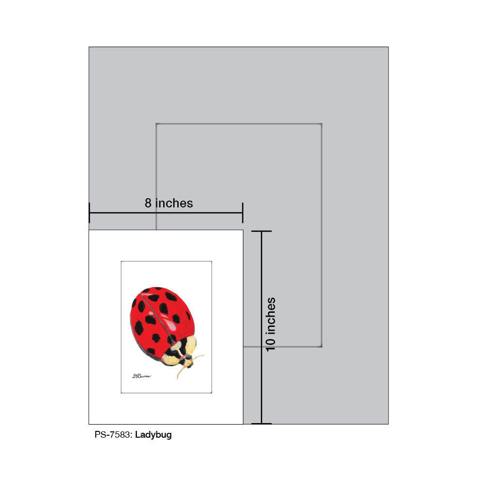 Ladybug, Print (#7583A), Print Matted, www.printedcanvas.com
