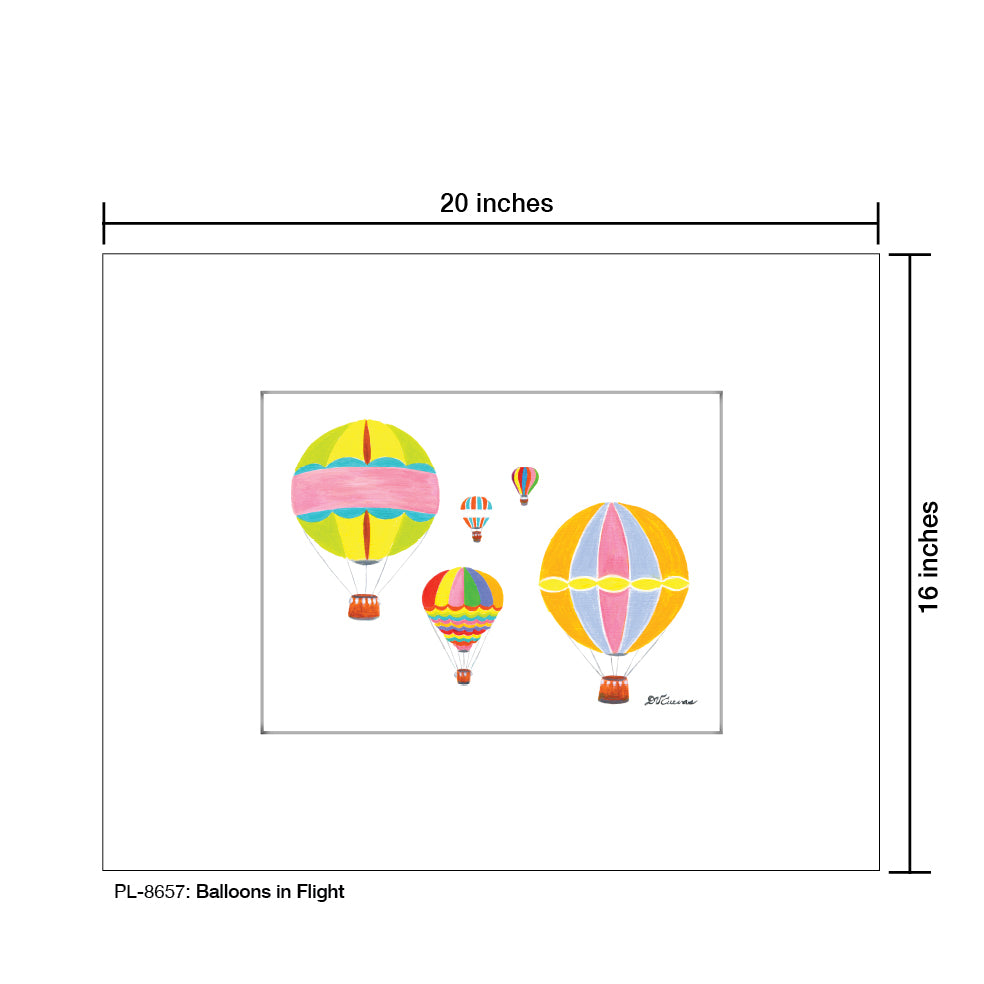 Balloons in Flight, Print (#8657C), Printe Matted, www.printedcanvas.com