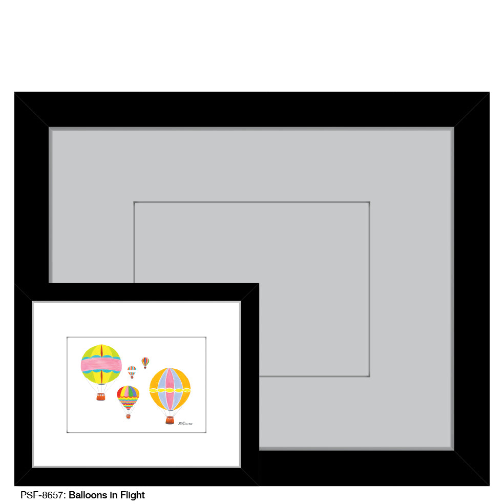 Balloons in Flight, Print (#8657C), Print Matted, www.printedcanvas.com