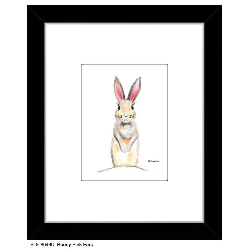 Bunny Pink Ears, Print (#8046D), Print Matted, www.printedcanvas.com