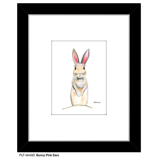 Bunny Pink Ears, Print (#8046D), Print Matted, www.printedcanvas.com