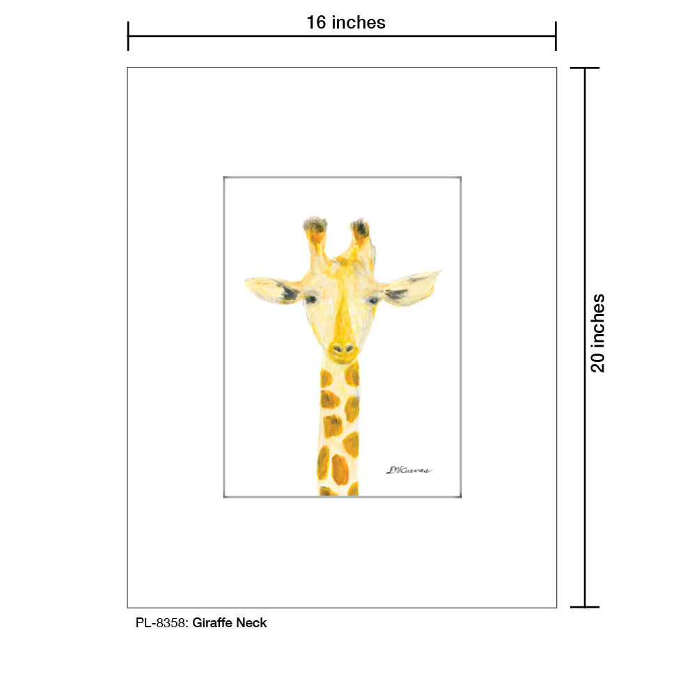Giraffe Neck, Print (#8358A), Printe Matted, www.printedcanvas.com
