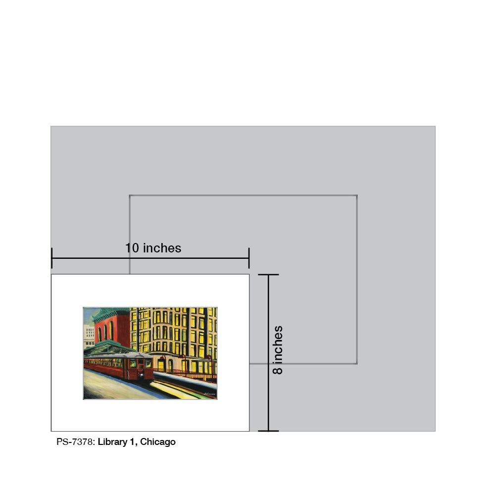 Library 1, Chicago, Print (#7378) - Printed Canvas