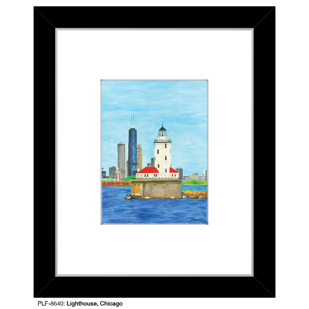 Lighthouse, Chicago, Print (#8640A), Print Matted, www.printedcanvas.com