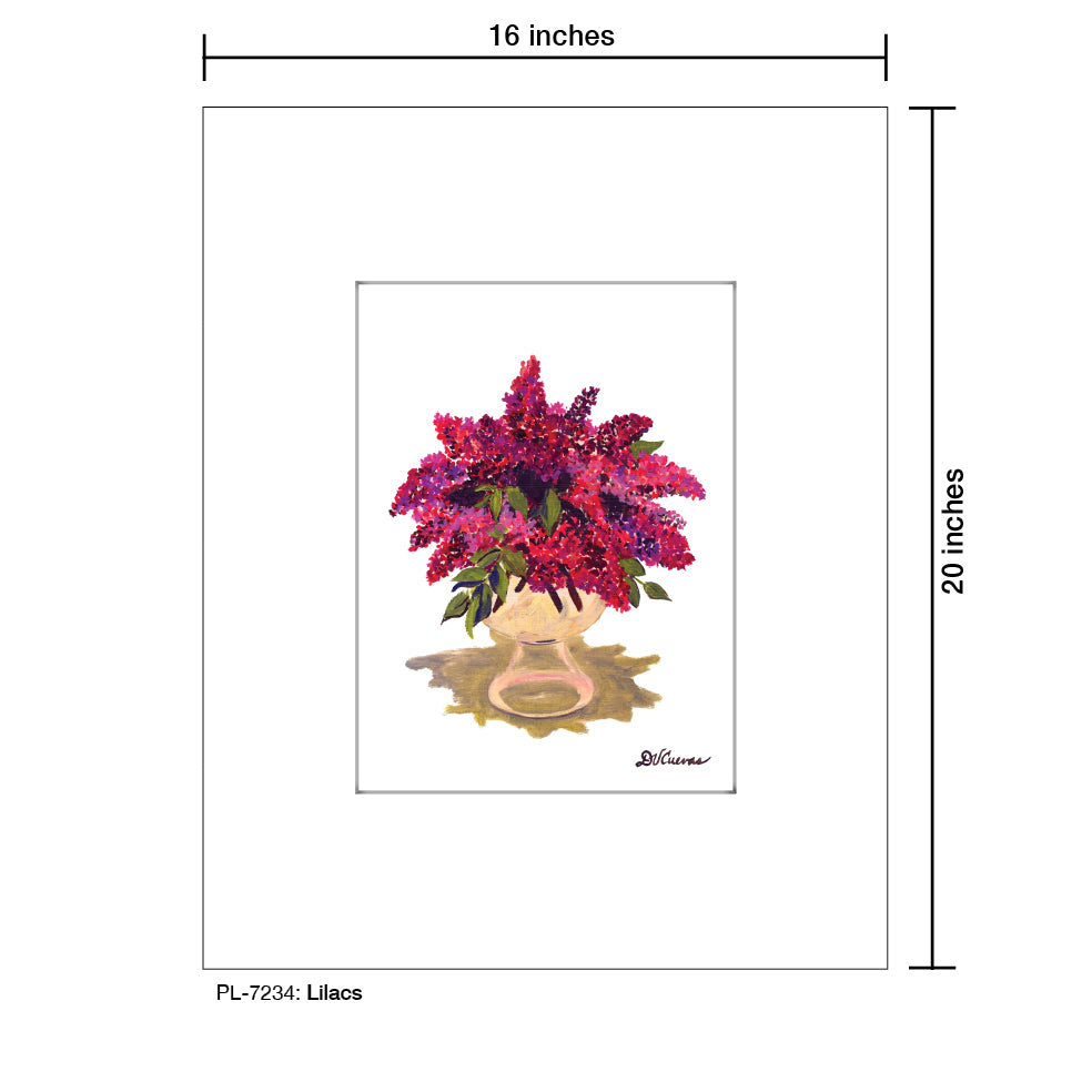 Lilacs, Print (#7234A), Printe Matted, www.printedcanvas.com