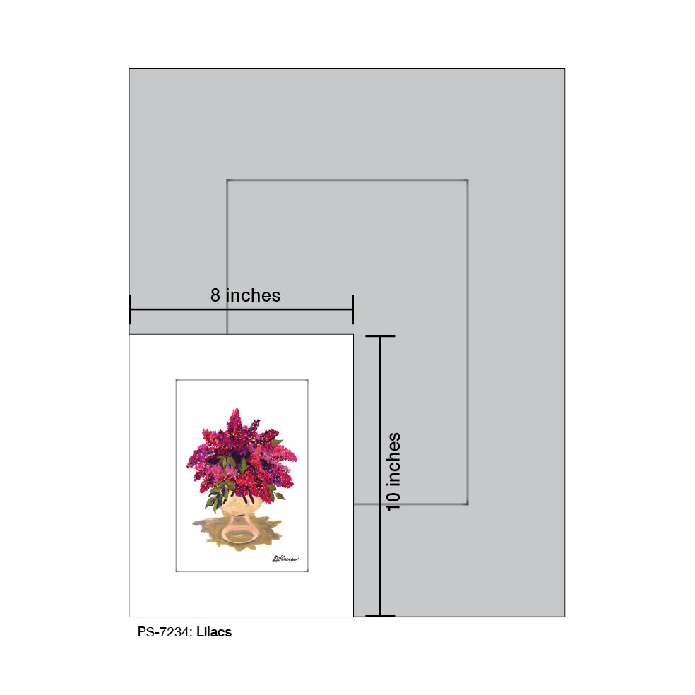 Lilacs, Print (#7234A), Print Matted, www.printedcanvas.com