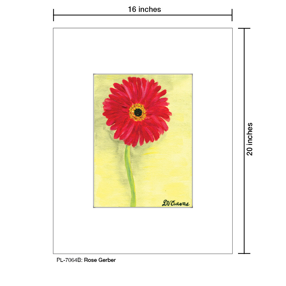 Rose Gerber, Print (#7064B), Printe Matted, www.printedcanvas.com