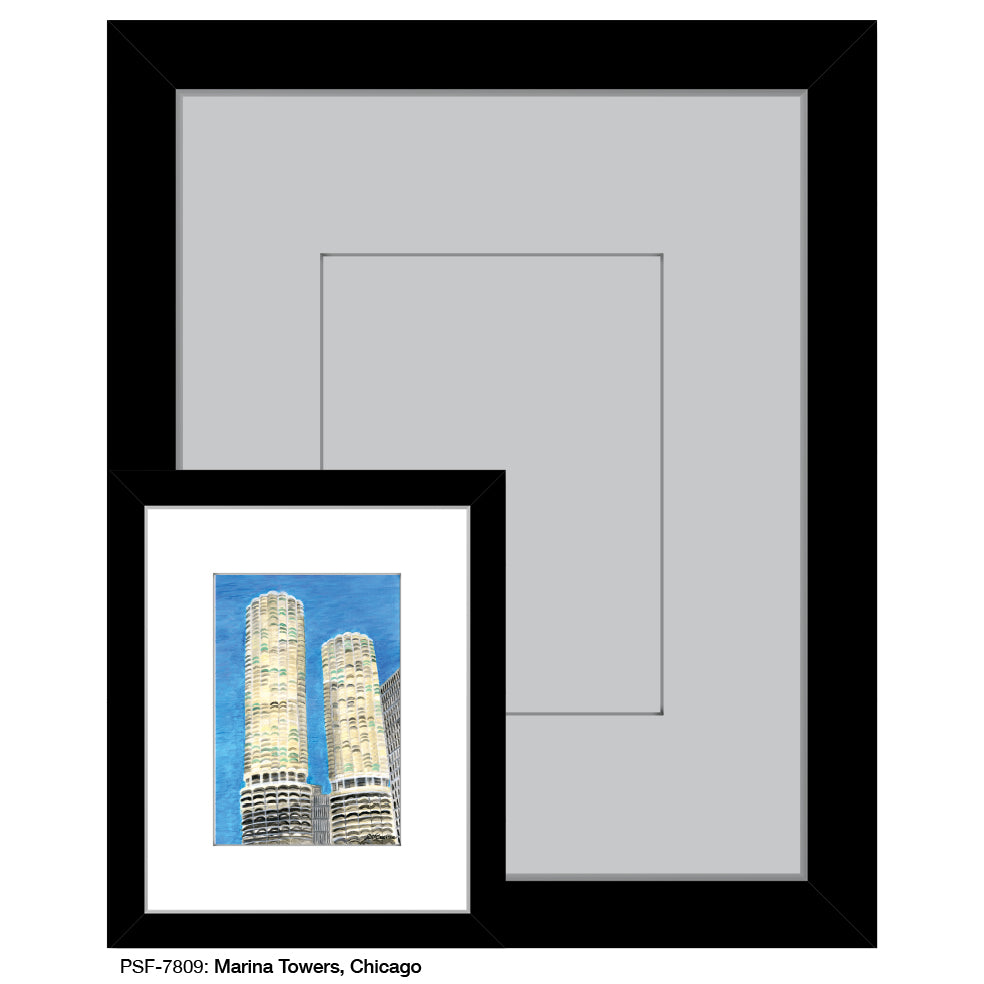 Marina Towers, Chicago, Print (#7809) - Printed Canvas