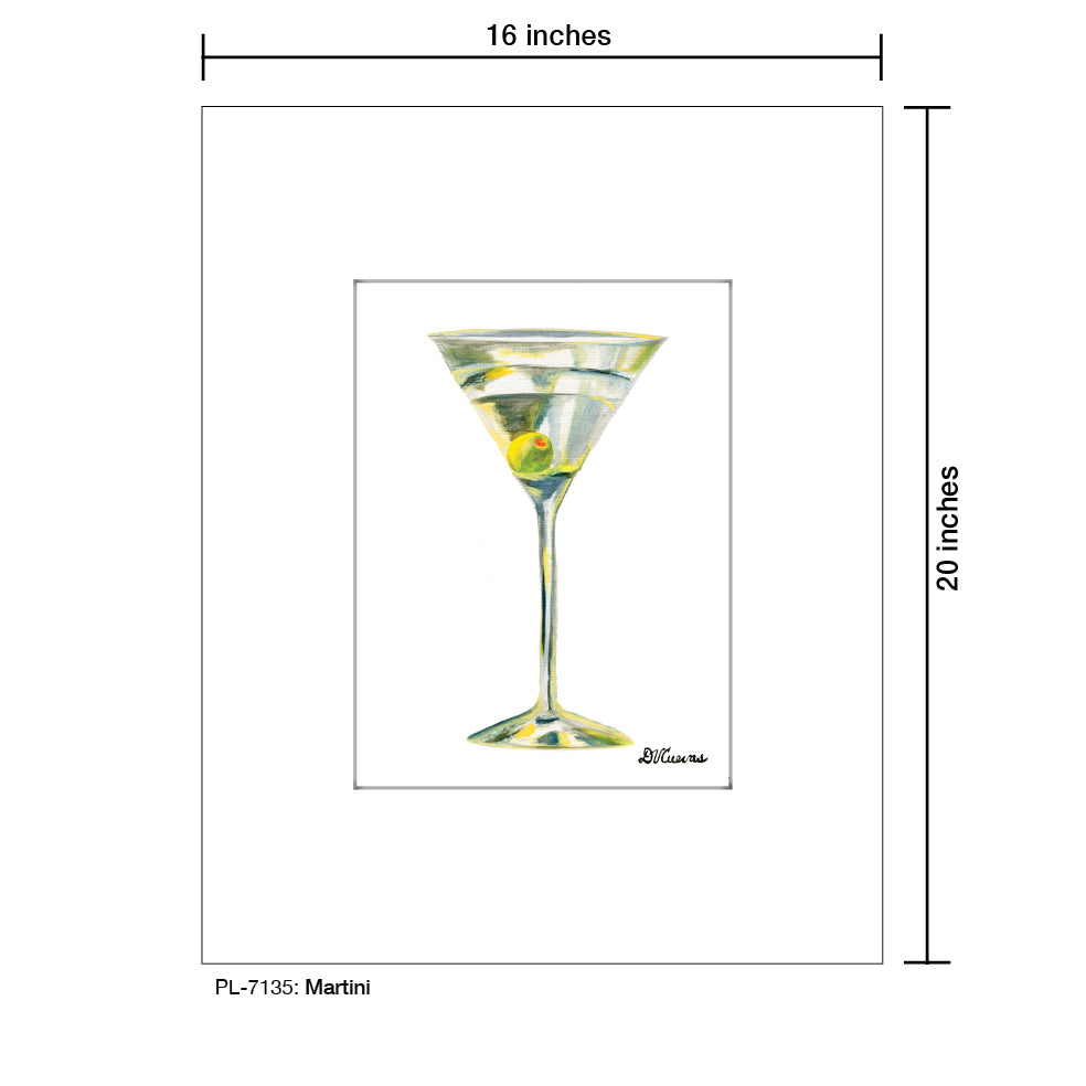 Martini, Print (#7135B), Printe Matted, www.printedcanvas.com