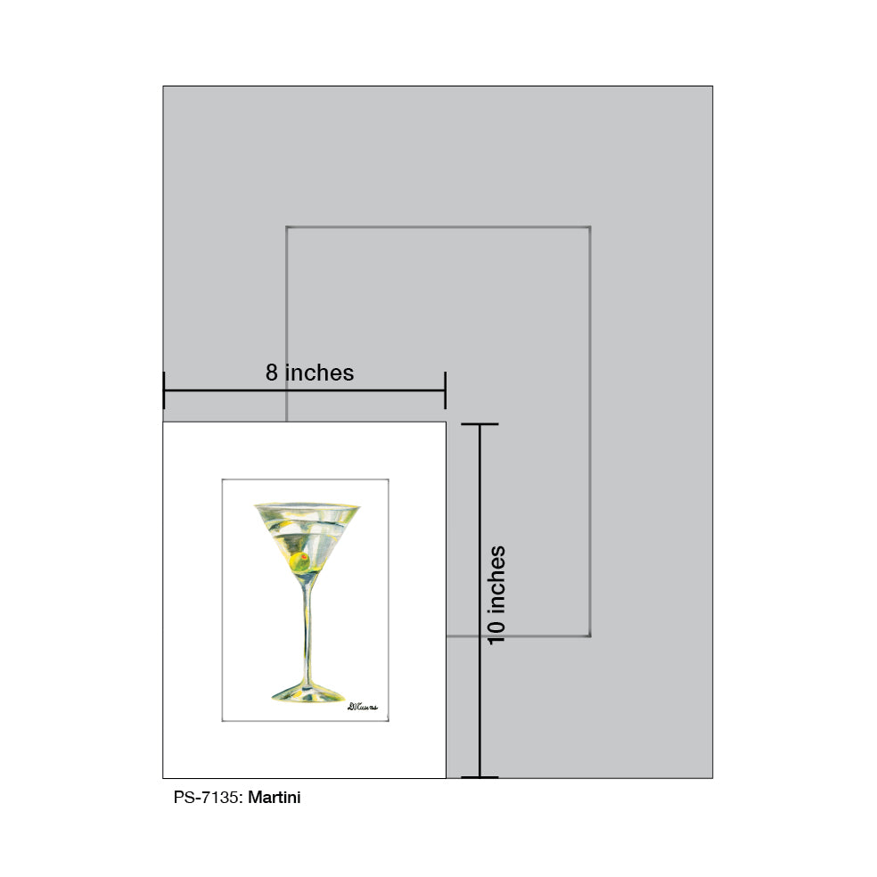 Martini, Print (#7135B), Print Matted, www.printedcanvas.com