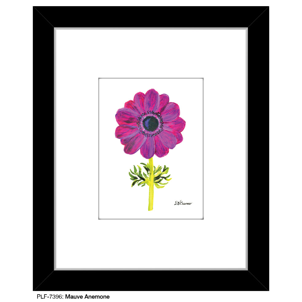 Mauve Anemone, Print (#7396A), Print Matted, www.printedcanvas.com