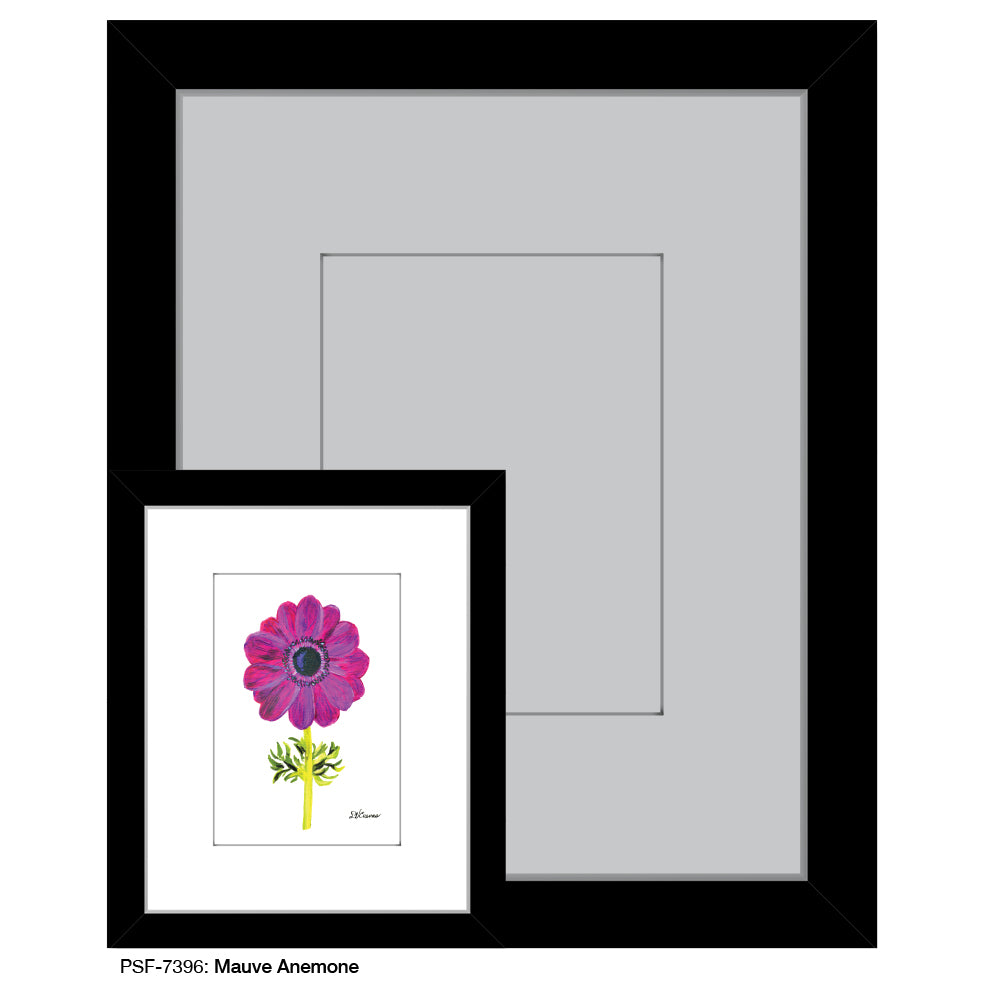 Mauve Anemone, Print (#7396A), Print Matted, www.printedcanvas.com